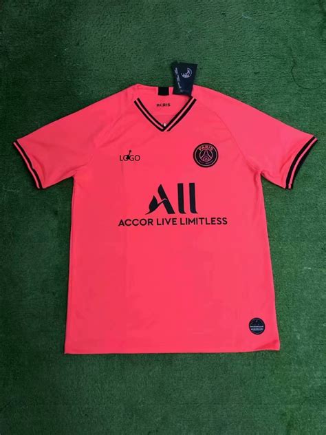 Psg can already boast a jordan branded 2019/20 away shirt. 19/20 men fanversion psg Jordan pink socce/footballr shirt ...