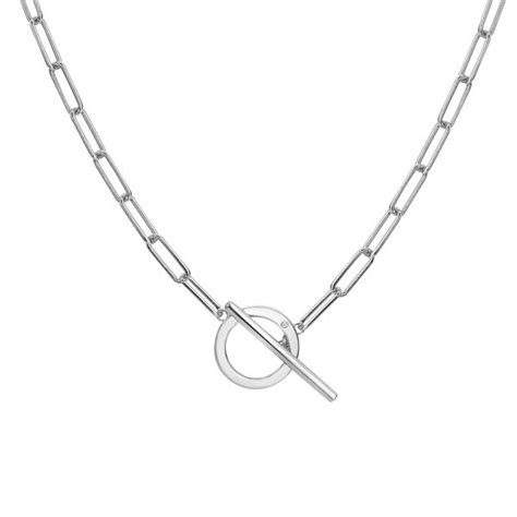 Hot Diamonds Linked T Bar Necklace Peter Jackson The Jeweller