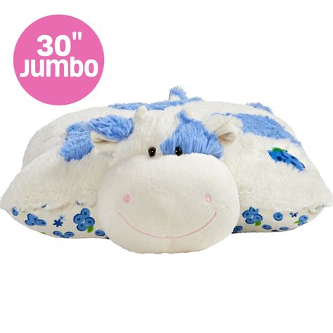 Jumbo Blueberry Cow Sweet Scented Pillow Pet 30 Inch Large Plush