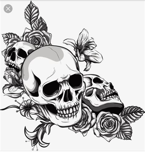 Skull Tattoo Flowers Evil Skull Tattoo Skull Tattoos Body Art