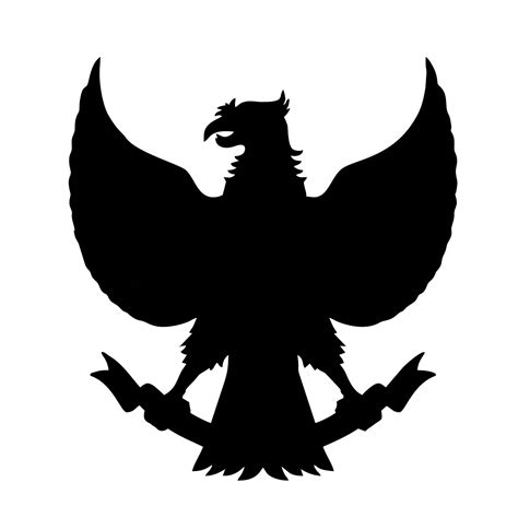 Garuda Pancasila In Black Logo Icon Symbol Indonesia State Symbol