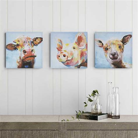 Farm Animals Canvas Art Prints Set Of 3 From Kirklands Animal Wall