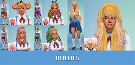 Download here in my new blog simsnoodles.blogspot.co.id/ thanks for i do not own anything beside making the mod. Bullies in a Sims 4 version : yandere_simulator