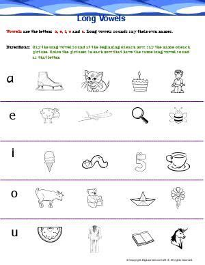 Free interactive exercises to practice online or download as pdf to print. Biglearners | Phonics worksheets, Phonics, Long vowel sounds