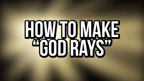 How To Make God Rays A Photoshop Comic Or Photo Tutorial Youtube