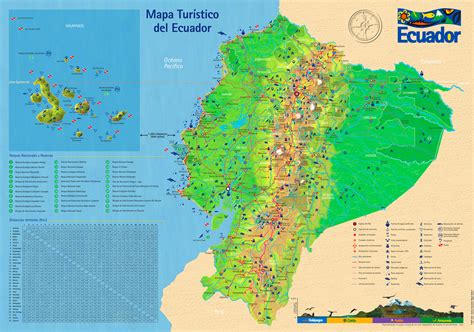 Mapa Del Ecuador Con Sus Provincias Mapa Político Físico Y Turístico