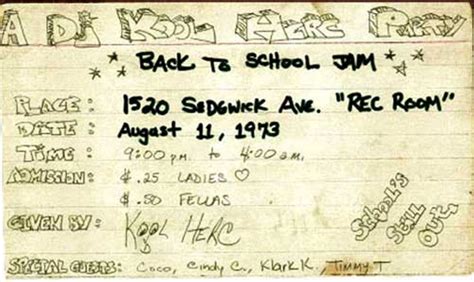 Droppin Science Old School Flyer From The Dj Kool Herc Archives