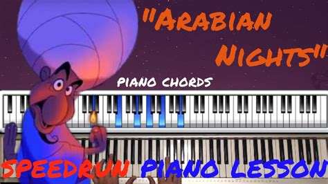 how to play arabian nights chords speedrun piano lesson aladdin youtube