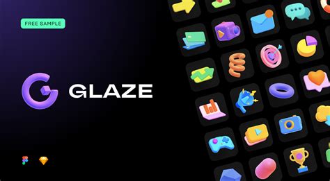 Glaze 3d Icons Free Sample Figma