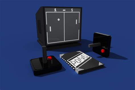 Pong Games Retro Games Joystick Voxels Magicavoxel Video Game Art Tech