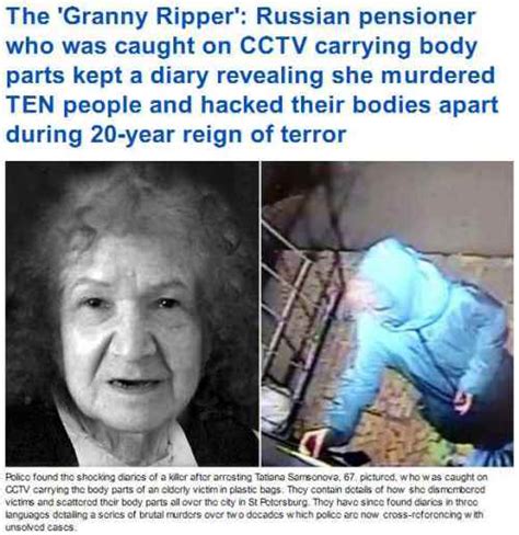 Samsonova Killer Suspected Serial Killer Pensioner Dubbed Granny Ripper Captured On Film
