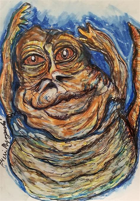 Jabba The Hutt Exercise Painting By Geraldine Myszenski Pixels