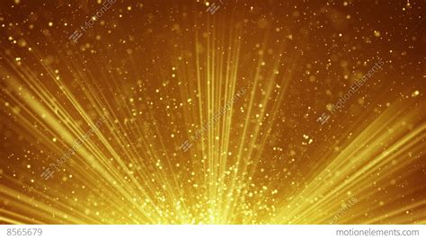 Golden Light Rays And Particles Loopable Background Stock Animation