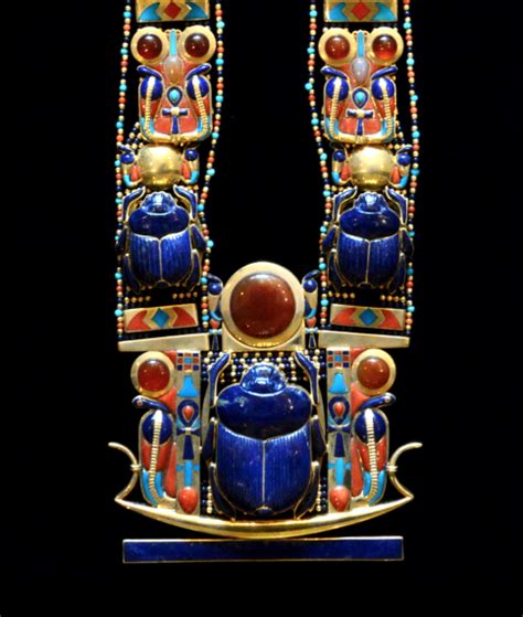 Scarab Pectoral Necklace Of Tutankhamun Ancient Egyptian Jewelry