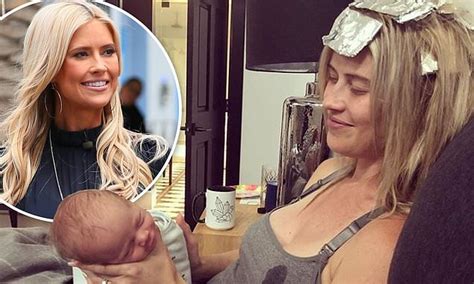 Christina Anstead Shares Hilariously Real Photo As She Colors Her Hair And Cradles Her Newborn