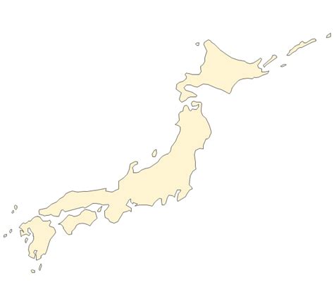 Printable Japan Blank Map With Outline Transparent Ma