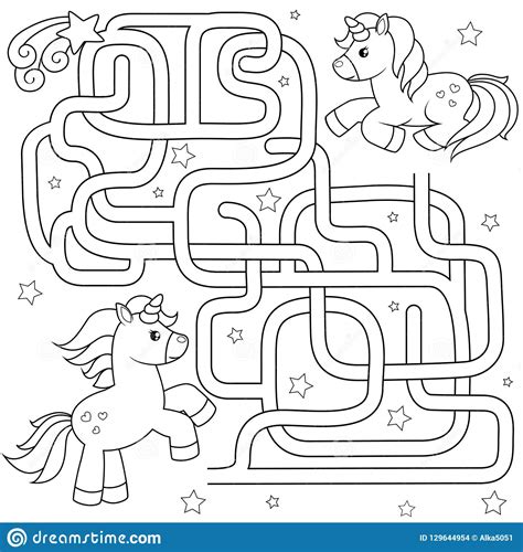 Free Printable Unicorn Maze Download It At Museprintablescom
