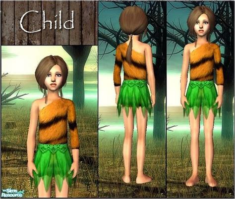Primitive Times Outfit For Girls By Daislia Tsr Sims 2 Costume Dress Outfit Sets Primitive