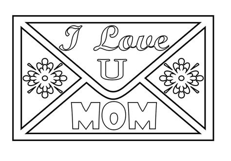 Mom a title just above queen images. I love You Mom Coloring Pages