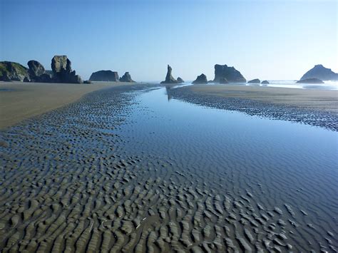 Sand Ripples Coquille Point And Face Rock Beach Oregon