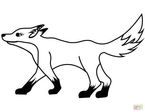 Dibujo de Zorro lindo para colorear | Dibujos para colorear imprimir gratis