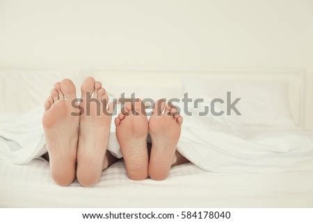Three Pairs Feet Having Fun Bed Stock Photo 31726882 Shutterstock