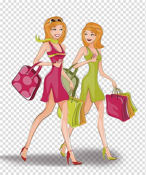 Free Download Shopping Cartoon Illustration Shopping Fashion Women