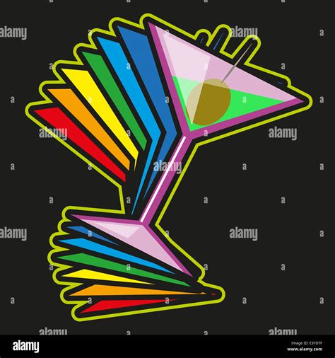 Retro Martini Glass Design Hi Res Stock Photography And Images Alamy