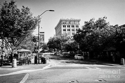 View Looking Up College Avenue Downtown Athens Georgia Usa Photograph