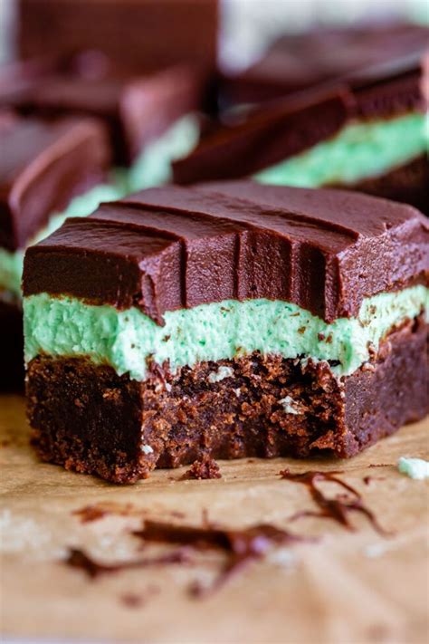fudgy mint chocolate brownies from the food charlatan a thick mint chocolate brownie is one of