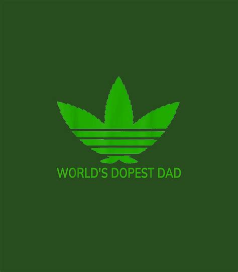Mens Worlds Dopest Dad Weed Stoner Necessities Fathers Day Digital Art
