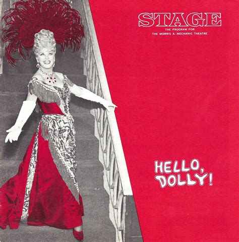 Ginger Rogers Hello Dolly Playbill Jerry Herman Morris A Mechanic