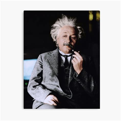 Albert Einstein Color S Pipe Canvas Print By Godsautopsy Redbubble