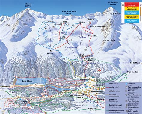 San Bernardino Mappa Piste