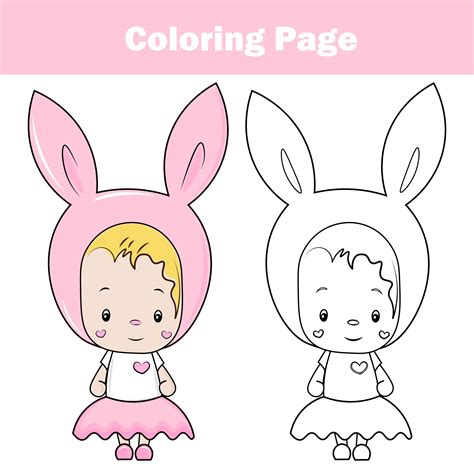 Coloring page drawing game for children. Copy colors coloring book kids