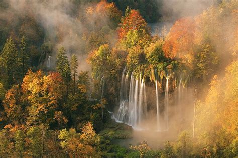 Fonds Decran Chute Deau Forêts Croatie Plitvice Lakes Nature