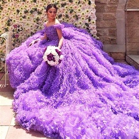 Purple Purple Wedding Dress Long Train Wedding Dress Purple Wedding Gown