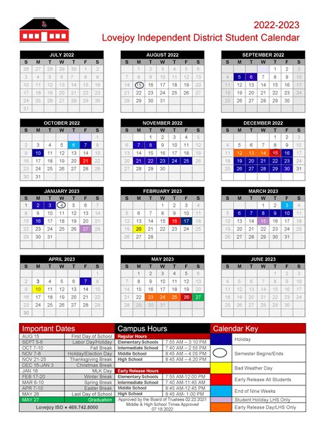 Calendars Quick Links Lovejoy Independent School District