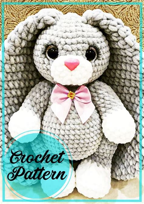 Plush big floppy ears bunny amigurumi free pattern Part 5 | Crochet