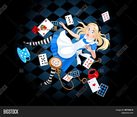 Alice Falling Down Vector And Photo Free Trial Bigstock