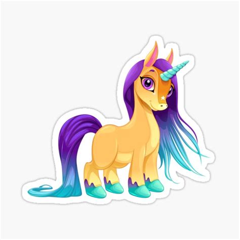 Kawaii The Unicorns Baby Sticker For Sale By Misterperseo Redbubble