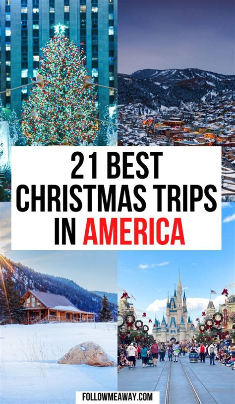 21 Festive Vacation Destinations For Christmas In The Usa Christmas Travel Destinations