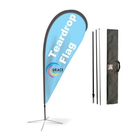 Flag Sign Teardrop Banner Sml Size With Full Colour Print Grace Sign
