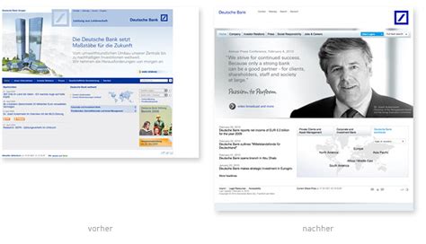 Deutsche Bank Gruppe Relaunch Design Tagebuch