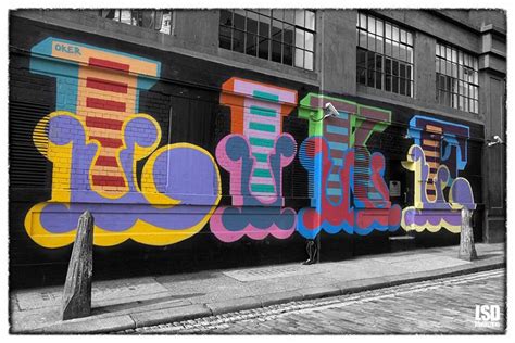 The nicest reaction is seeing kids skipping down the street calling out the. Ben Eine, London, 2016 | Street artists, Graffiti art ...