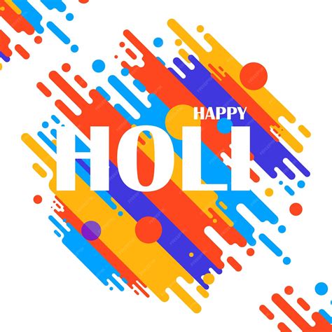 Premium Vector Colorful Holi Festival Poster Happy Holi Typography