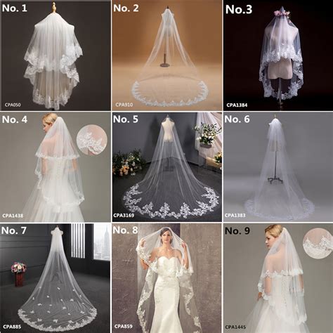 Voile Mariage White Wedding Veil Long Ivory Short Bridal Veils Lace