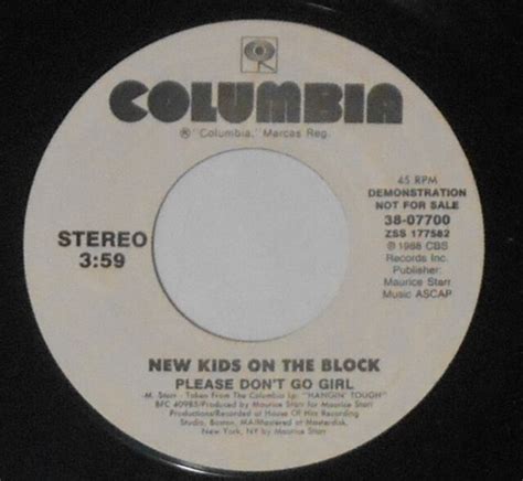 New Kids On The Block Please Dont Go Girl 1988 Us Promo 7 Vinyl