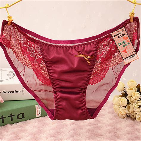 Ladies Sexy Underwear Cute Bow Low Waist Lace Briefs Bragas Mujer