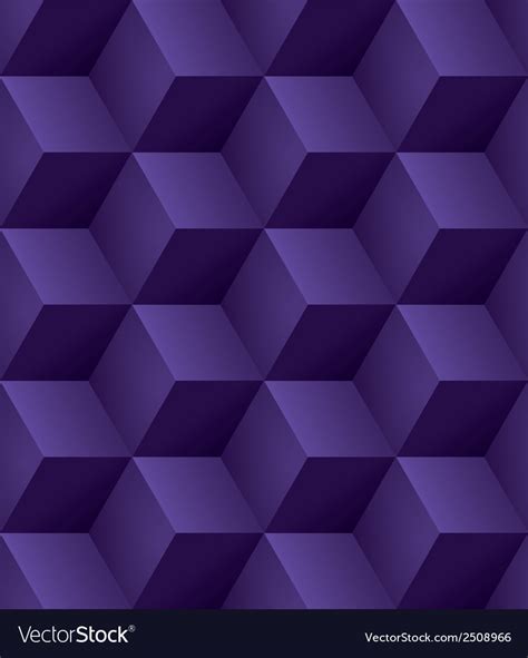 Abstract Seamless Background With 3d Purple Cubes Vector Image